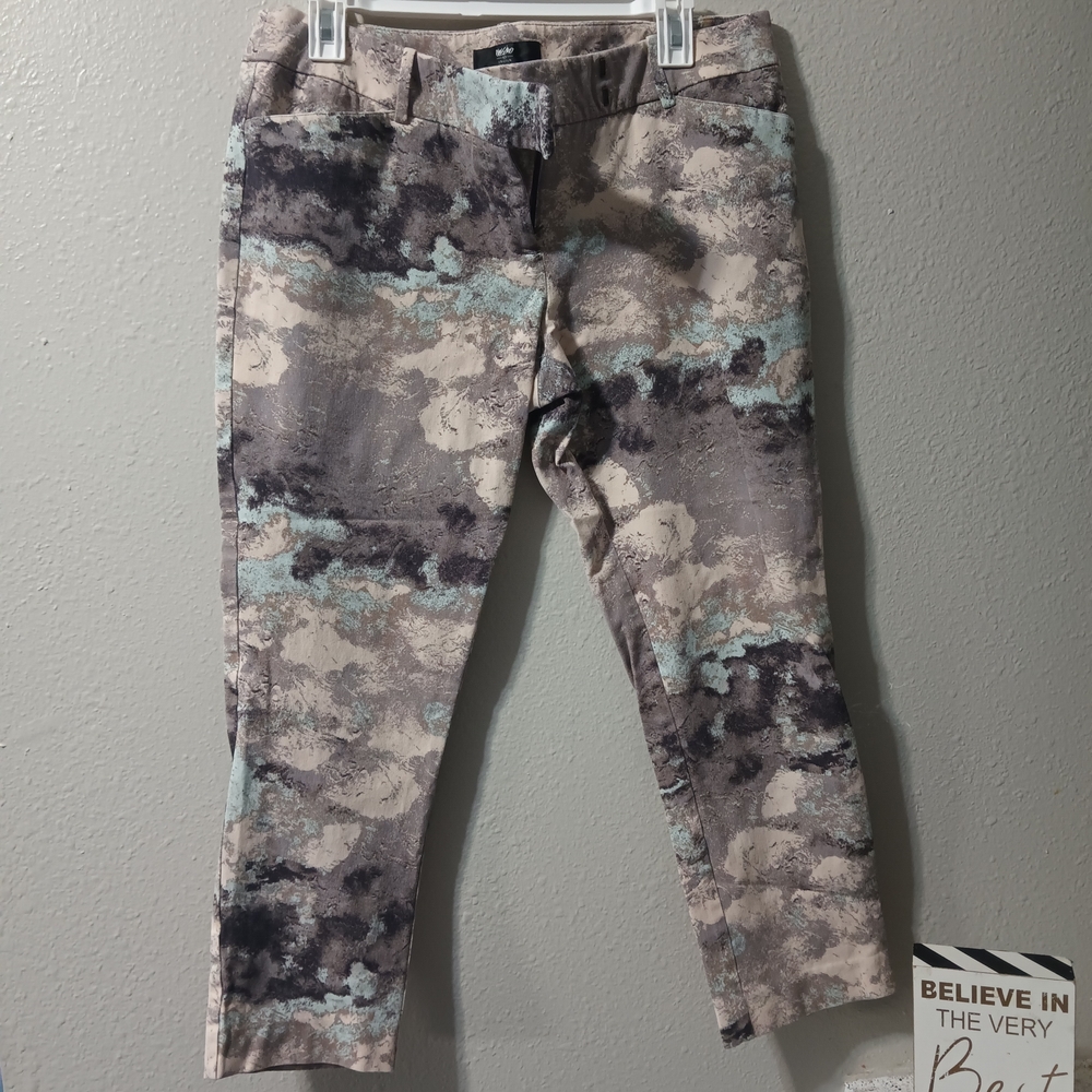 Mossimo Supply Co. Patterned Pants in Gray and Cream